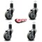 Service Caster 3.5'' Gray Poly Wheel Swivel 1-5/8'' Expanding Stem Caster Set, 4PK SCC-EX20S3514-PPUB-158-4 - alternate 4